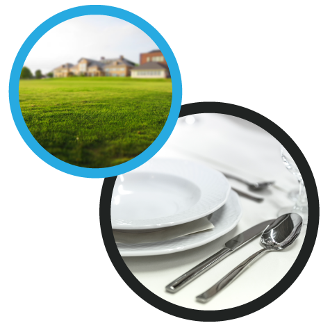 Green Grass and White Place Setting Images